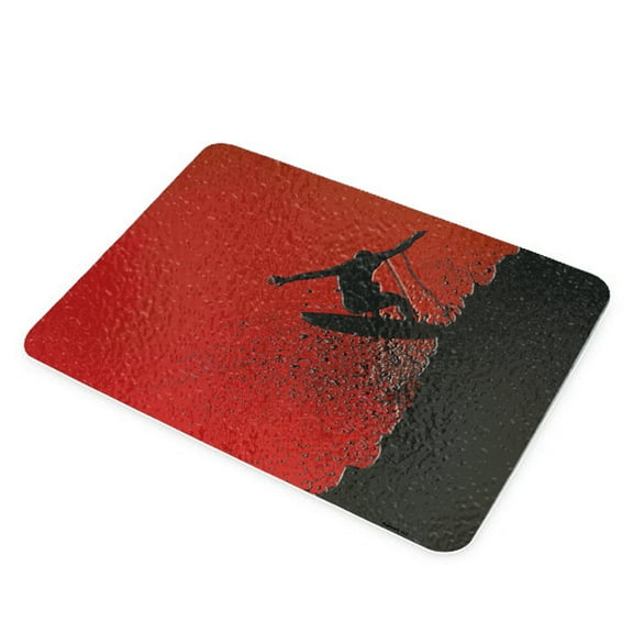 KuzmarK Glass Cutting Board - Surf the Waves