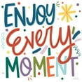 thumbnail image 2 of Lady Louise Designs 12x12 White Modern Wood Framed Museum Art Print Titled - Enjoy Every Moment, 2 of 4