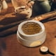 thumbnail image 3 of Calentador de té perfecl con Salvamanteles y candeliere de cerámica bronce, 3 of 8