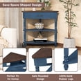 thumbnail image 2 of Leumius Small Corner Side Table,Triangle Corner Table 3 Tier End Corner Table for Small Spaces,Living Room,Blue, 2 of 5