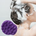 thumbnail image 2 of Unique Bargains 1 Pc Gourds Shape Hair Shampoo Brush for Head Massage 3.74"x3.15"x2.32" Purple, 2 of 6