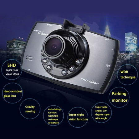 Top Quality Full HD 1080P Car DVR Camera Dash Cam Video 2.3\'\' LCD G-sensor Night Vision High Definition Vehicle Tachograph