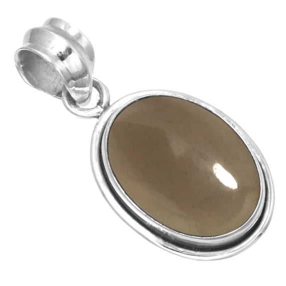 925 Silver Pendant For Chain Necklace For Women Brown Smoky Topaz Stone Silver Pendant June Birthstone Boho Silver Pendant Gift For Ladies On Easter 925 Silver Jewelry With Gemstone