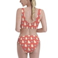 thumbnail image 5 of High Waisted Bikini Sets For Women, Capybaras Red Swimsuits Tummy Control, Two Pieces Bathing Suit, 5 of 8