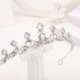 thumbnail image 3 of Zhuge Tiara de boda para novia, diadema de princesa, corona de novia, joyería para el cabello con diamantes de imitación de cristal, decoración para novia, cumpleaños, graduación, boda (plateada), 3 of 5