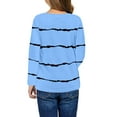 thumbnail image 2 of Sherrylily Girls Long Sleeve T Shirts Crewneck Tunic Tops Kids Button Striped Casual Tee Size 4-15, 2 of 3