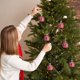 thumbnail image 5 of Decoraciones de Árbol de Navidad Ornamentos Colgantes de Bola Roja Y Blanca, Plástico Galvanizado 5x5x5cm Decoración para Árbol Y Accesorios de Ventana, 5 of 7