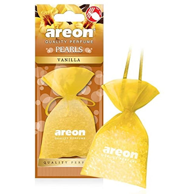 Ambientador AREON Pearls con aroma a vainilla, paquete de 3