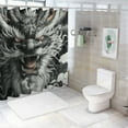 thumbnail image 7 of Patifu Demon Dragon Android Jones Shower Curtain for Bathroom Home Decoration with Hooks 100% Polyester Fiber 60"x72, 7 of 7