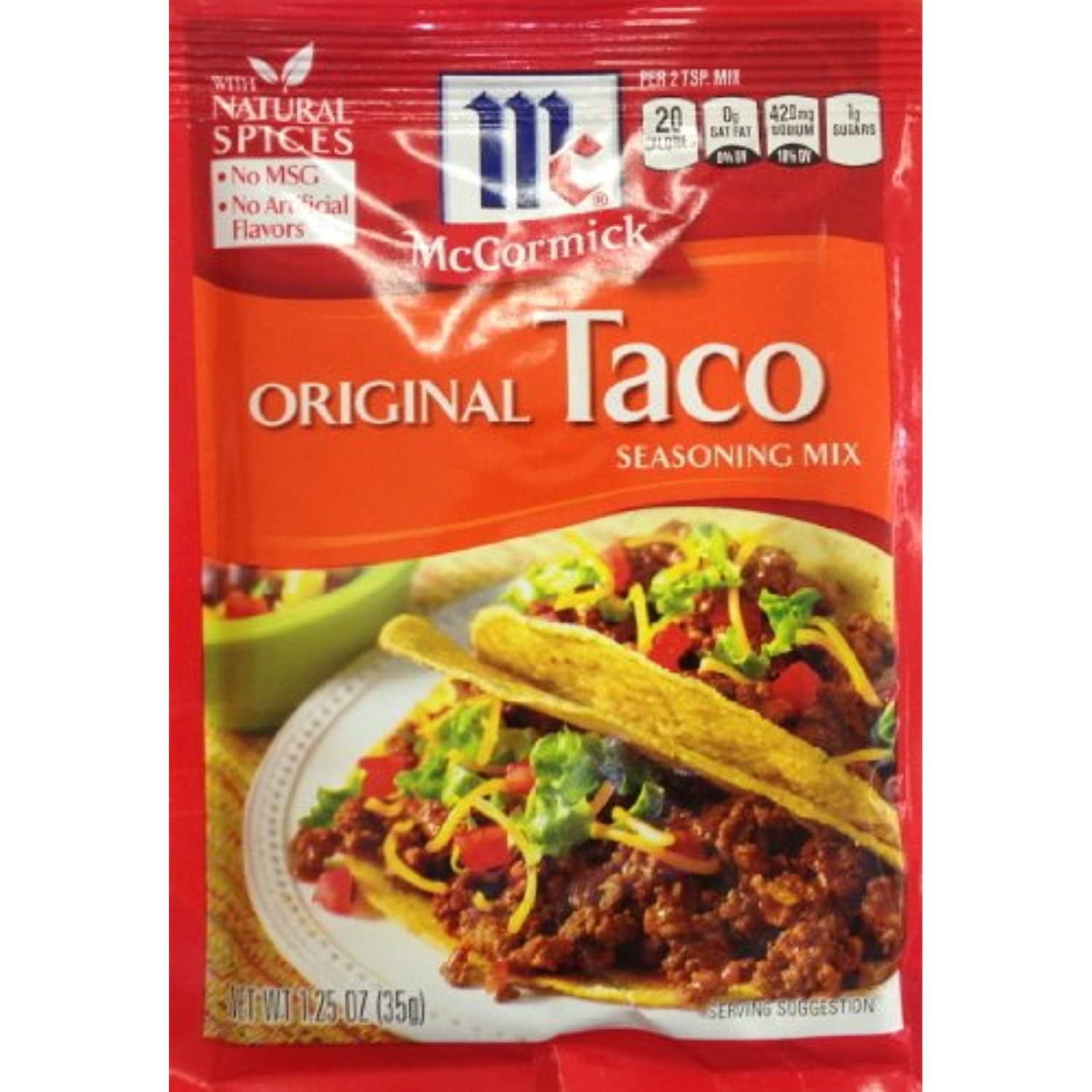 Mccormick Original Taco Seasoning Mix 1.25Oz (3 Packets)