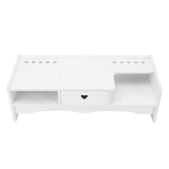 Raindrops Laptop Stand Computer Heightened Shelf Monitor Riser Office 48x20cm White
