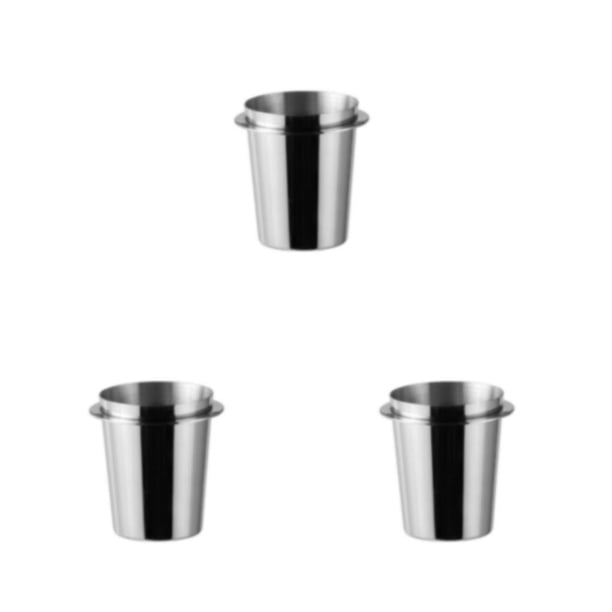 Matsuzay Parte del alimentador de polvo de taza dosificadora de 51/53/58mm para máquina trituradora, molinillo Breville E61, cepillado negro, Type1 NO1