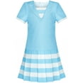 thumbnail image 1 of Robe Fille Bleue Manches Courtes Jupe Plissée Uniforme Scolaire 10 Ans, 1 of 6