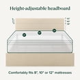 thumbnail image 3 of Mainstays Upholstered Platform Bed with Underbed Storage Drawers, Full, 3 of 10