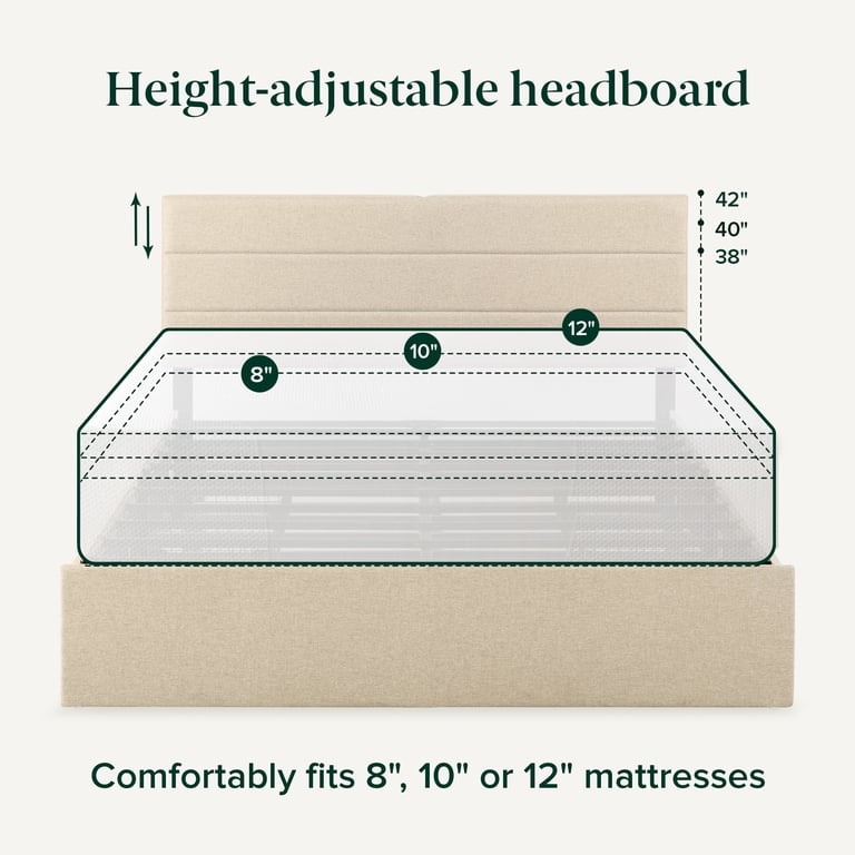 Mainstays Twin Upholstered Platform Bed, 4 Storage Drawers photo 5