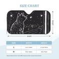 thumbnail image 2 of Kdxio Star Gazing Cat Illustration Print Windshield Sun Shade, Foldable Sun Blocker for Car,Truck,SUV Automotive Interior Sun Protection,Reflective Shade for Front Windshield(Small), 2 of 6