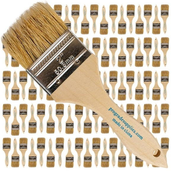 Pinceles Pro Grade Chip de 2 pulgadas, 96 unidades, color marrón claro