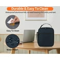 thumbnail image 5 of Square lunch bag - Reusable lunch bag, unisex - Portable insulated lunch box, 5 of 7