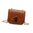 thumbnail image 1 of Mini bolso de hombro tipo lápiz labial Yinane Bolso de mano portátil de PU Marrón, 1 of 8