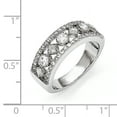 thumbnail image 3 of Sterling Silver Brilliant Embers Rhodium-Plated Cz Ring (Size 7) Made In China qmp927-7, 3 of 4