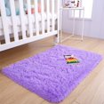 thumbnail image 3 of Lochas Soft Fluffy Area Rug Modern Shaggy Rugs for Bedroom Kids Room Nursery Floor Carpets, 2'x 3',Purple, 3 of 7