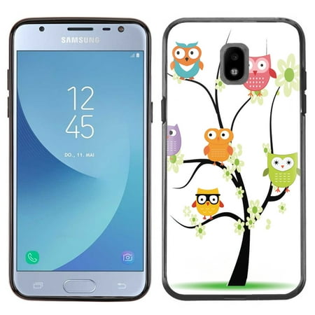 - Slim-Fit Case for Samsung Galaxy J3 Orbit, OneToughShield ® TPU (Black Bezel) Protective Phone Case - Tree Owl