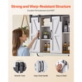thumbnail image 5 of KFFKFF Bathroom Wall Cabinet with Adjustable Shelf, 2 Doors, and Open Storage Space, Wall-Mounted Organizer with Towel Bar and Hooks for Bathroom, Laundry Room, or Kitchen, White, 5 of 9