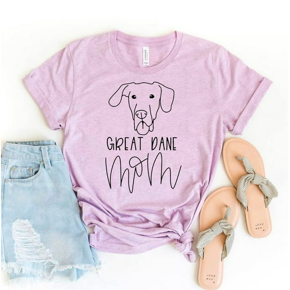 Great Dane Mom T-shirt Breed Shirts Dog Owner Shirt Pet Lover Gift Paw B'day Tshirt Dog Walker Tee Women's Doggy Top
