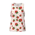 thumbnail image 4 of Easygdp Strawberry Floral Men's Tank Top, Sleeveless Muscle T Shirts, Breathable, Quick-Dry, Loose for Gym, Running, Fitness - 4X-Large, 4 of 9