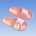 thumbnail image 5 of CYRBOKO Girls Slippers, Open Toes Bathroom Non-Slip Cozy Indoor Kids Slippers Pink Size 12-12.5 (Little Kids), 5 of 6