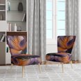 thumbnail image 2 of Designart "Crocus in Full Bloom II" Purple Crocus Upholstered Accent Chair - Traditional Arm Chair For Living Room, 2 of 7