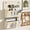 Beige#381, variant on Wall Mounted Hanging Storage Bag with Dual Pockets, Space Saving Organizer for Bedroom, Dorm Room, Bathroom, Closet and Office Supplies