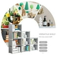 thumbnail image 2 of 9 Cube Storage Shelf Organizer DIY Bookcase Closet Cabinet for Office Home Bedroom, Gray, 2 of 6