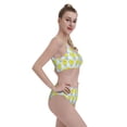 thumbnail image 6 of High Waisted Bikini Sets For Women, Light Bulb Pattern Yellow Swimsuits Tummy Control, Two Pieces Bathing Suit, 6 of 8