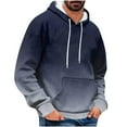 thumbnail image 2 of Dolkfu Sudadera con capucha casual para hombres, sudadera con capucha de color degradado, camiseta de manga larga para el invierno. L, 2 of 5
