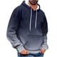 thumbnail image 2 of Dolkfu Sudadera con capucha casual para hombres, sudadera con capucha de color degradado, camiseta de manga larga para el invierno. L, 2 of 5