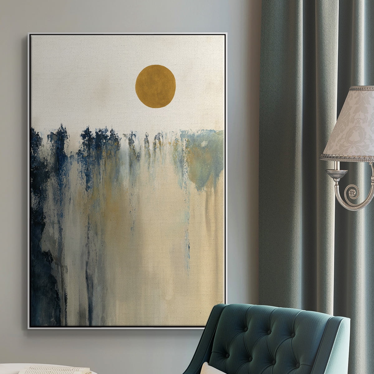 Equilibrium Framed Premium Gallery Wrapped Canvas - Ready to Hang - 17 x 25 - White Floating Frame