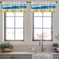 thumbnail image 3 of LALILO Kitchen Curtain Valance Watercolor Seascape Colorful Rod Pocket Window Curtain 52"x 18" Set of 2, 3 of 5