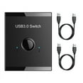 thumbnail image 1 of USB Switch KVM USB HUB 3.0 Switcher KVM Switch for PC Keyboard Mouse Printer 1 PC Sharing 2 Devices USB Switch, 1 of 6