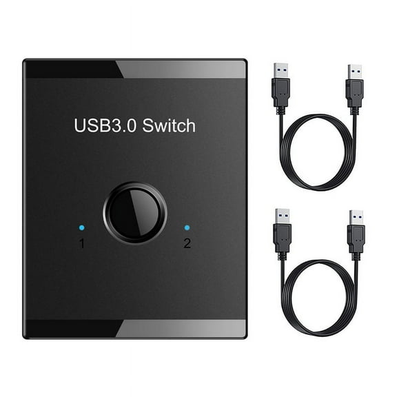 USB Switch KVM HUB 3.0 Switcher Selector for PC Keyboard Mouse Printer 1 Sharing 2 Devices