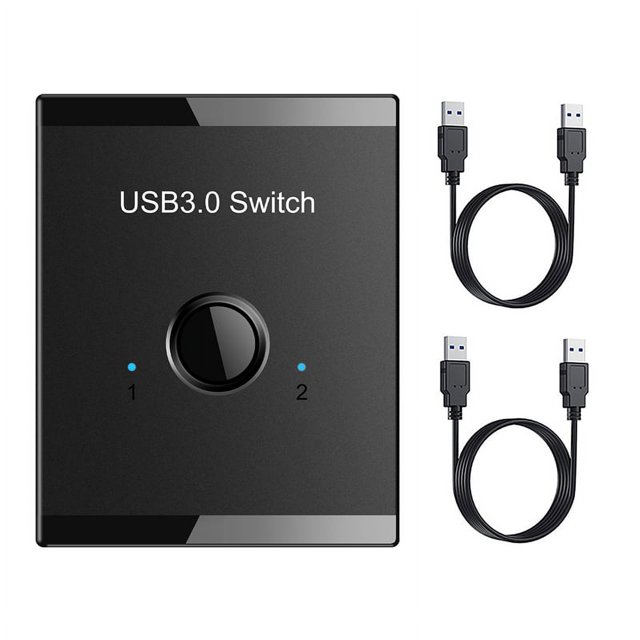 USB Switch KVM USB HUB 3.0 Switcher KVM Switch for PC Keyboard Mouse Printer 1 PC Sharing 2 Devices USB Switch