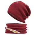 thumbnail image 1 of Neckerchief Set Embroidery Warm All-match Plushy Knit Hat For Winter, 1 of 10