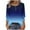 Blue, variant on RongHuan Womens 3/4 Sleeve Shirts Casual Crewneck Tunic T-Shirt Fashion Loose Fit Tops Gradient Color Tshirt