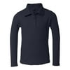 French Toast A9424 Girl's Long Sleeve Picot Polo - Navy - 12 - Large