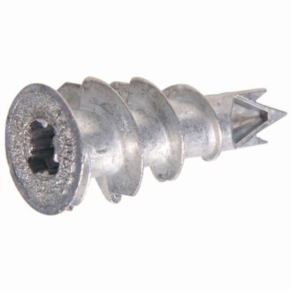 No.8 Zinc Steel Ribbed Head Drywall Wallboard Anchors Screw, 1.5 in. - 100 Count