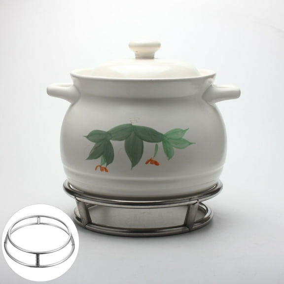 FESTFENDS Round Cooling Pot Rack Silver Stainless Steel 1Set