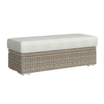 Picket House Furnishings Flora  Ottoman - Natural and Olefin Beige
