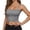 Grey, variant on Women's Smocked Cami Top with Built-in Bra Ruffle Trim Adjustable Strap Casual Summer Crop Tank, 1 Piece, One Size