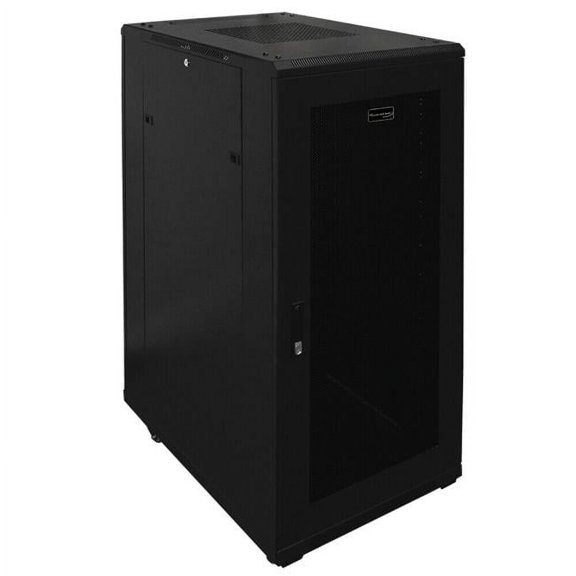 40 in. 27U Standing Server Cabinet, Black