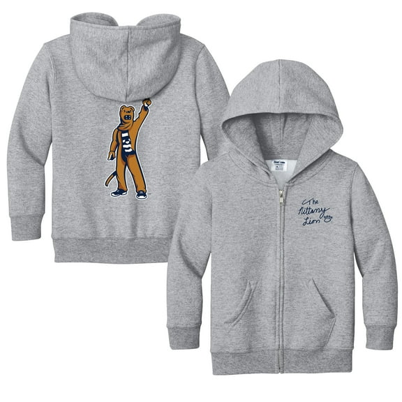 Toddler Chad & Jake Heather Gray Penn State Nittany Lions Paw Logo Full-Zip Hoodie